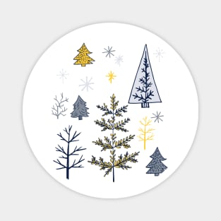 Cute Holiday Forest Magnet